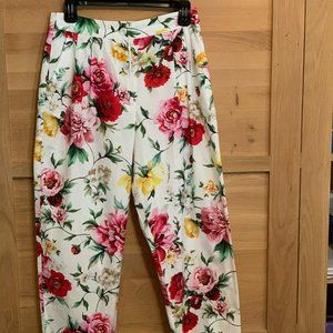 Dolce & Gabbana Cropped Floral Pants (42 Italian)
